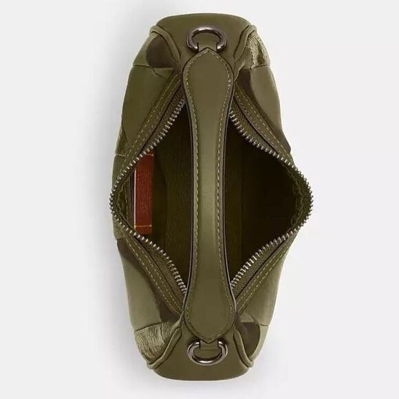 NWT Coach Carmen Mini Crossbody Bag in Patchwork CCE64 Gunmetal/Olive Multi - Picture 11 of 11